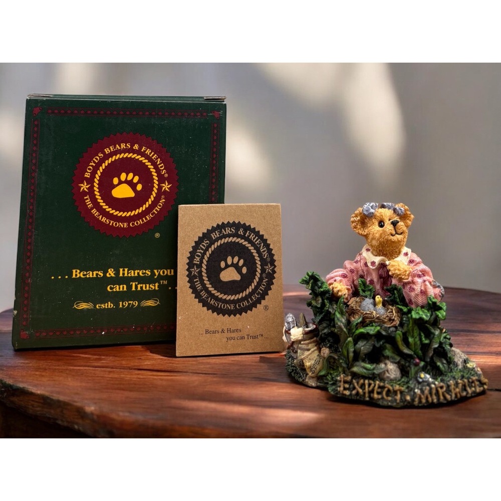 BOYDS BEARS PRINCESS READSALOT AND FRIENDS... IMAGINE THAT! FIGURINE WITH BOX
